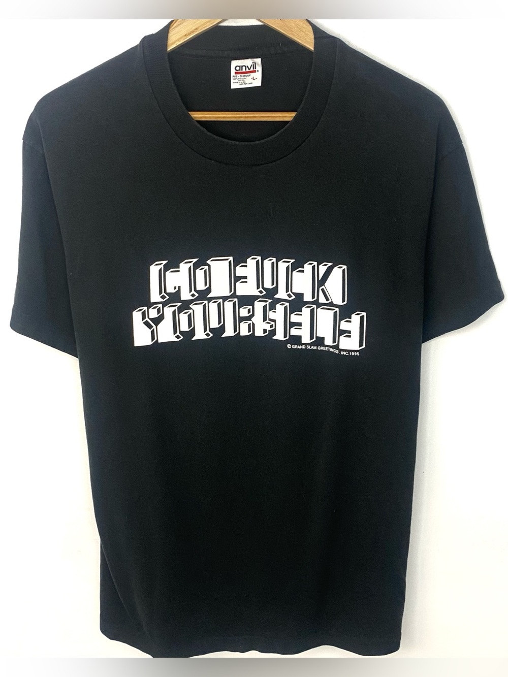 Vintage 1995 Grand Slam Greetings Go F*#+ Yourself Hidden Message T Shirt USA L